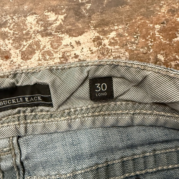 Buckle black straight leg jeans. - Picture 4 of 7